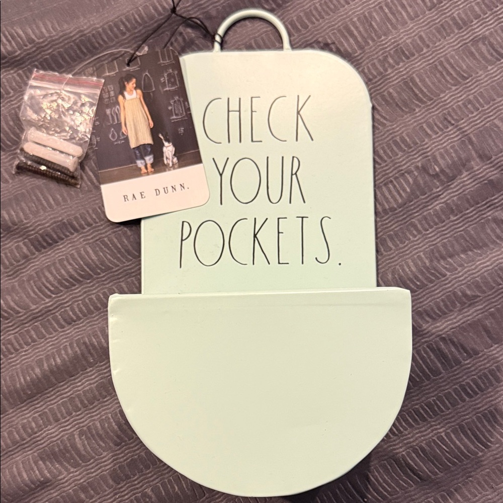 NWT Rae Dunn Mint Organizing Wall Hook